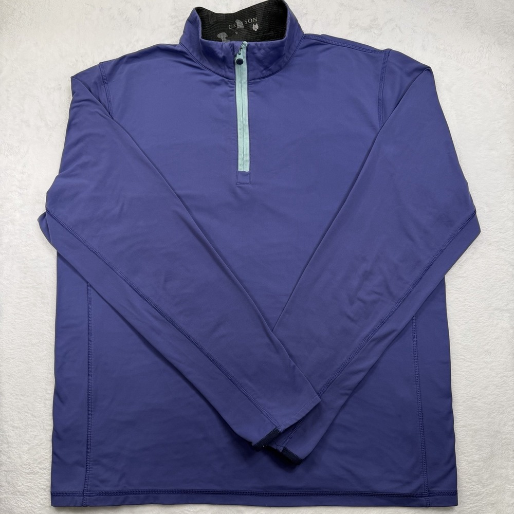 Greyson Tate 1/4 Zip Men's L Purple Performance Golf Stretch Pullover Activewear